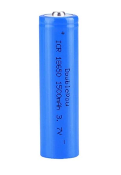 3.7V 1500mAh 18650 Li-ion Şarjlı Batareya - Başlı